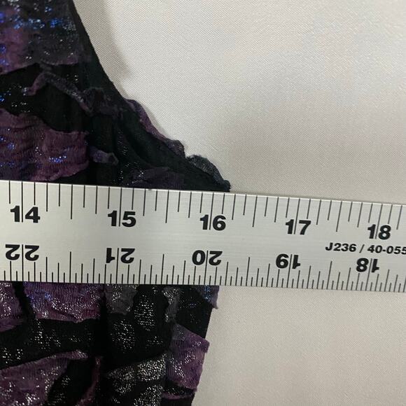 Frank Lyman Sleeveless Multicolor Cocktail Dress Size 10 Black Purple Textured - Picture 7 of 8